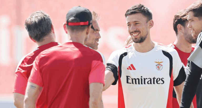 Clément Lenglet come treino no Benfica e já tem número